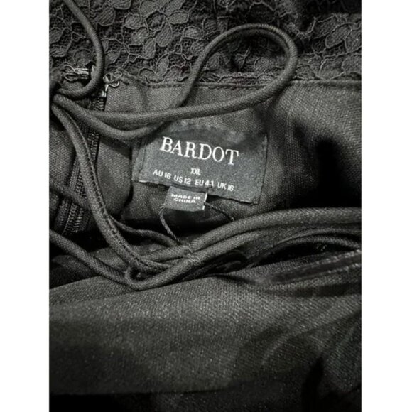 BARDOT Women Midi Black Lace Dress 2 - Picture 5 of 8